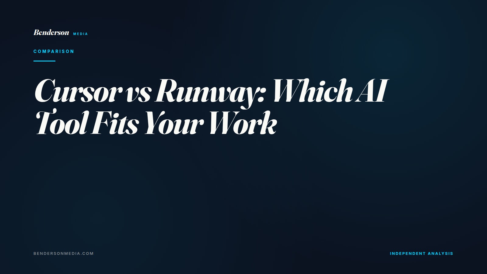 Cursor vs Runway: Which AI Tool Fits Your Work