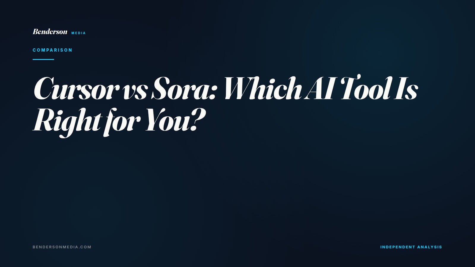 Cursor vs Sora: Which AI Tool Is Right for You?